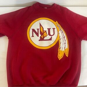 Soffe Sweats Maroon Graphic Crewneck Men's Sweatshirt Vintage NLU Size Large